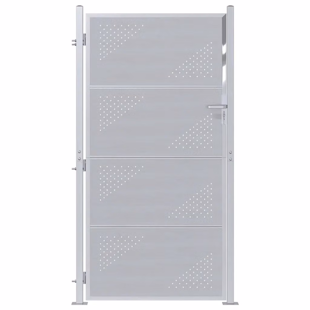 Cancello da giardino vidaXL in acciaio inossidabile argento L: 96 cm, H: 180 cm – 2