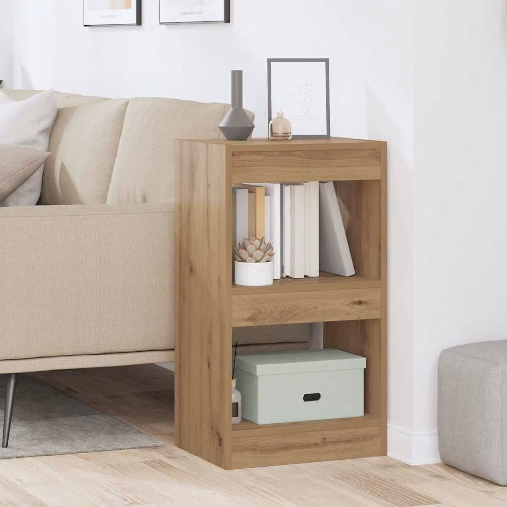 Libreria divisorio moderna vidaXL in legno color rovere marrone L: 40 cm, P: 30 cm, H: 72 cm