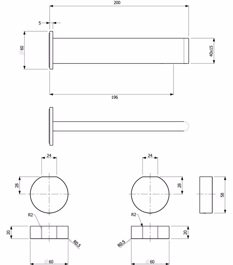 Villeroy & Boch TVZ106006000K5 Set di rubinetteria per lavabo Dawn 60x60x220
