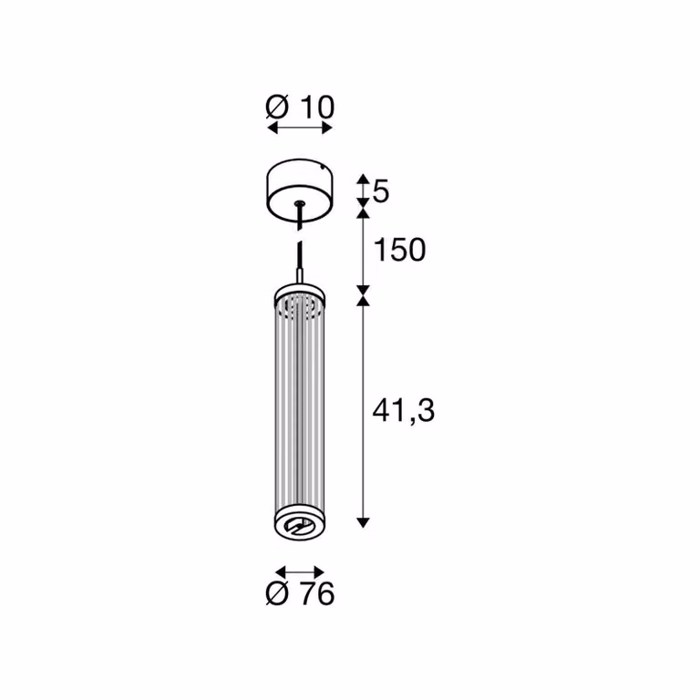 SLV Lampada LED a sospensione Quimera, color rame, Ø 8 cm, CCT dimmerabile, Rame, Soggiorno / Sala da pranzo, Alluminio