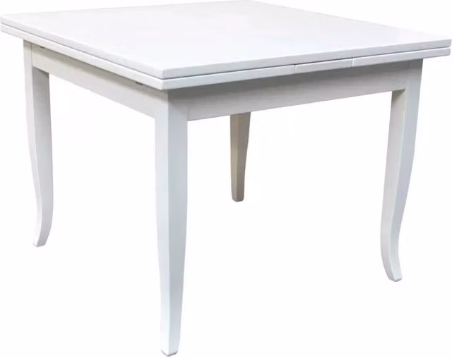 Tavolo con allunghe 80x80 bianco opaco (745) - Mobili 2G