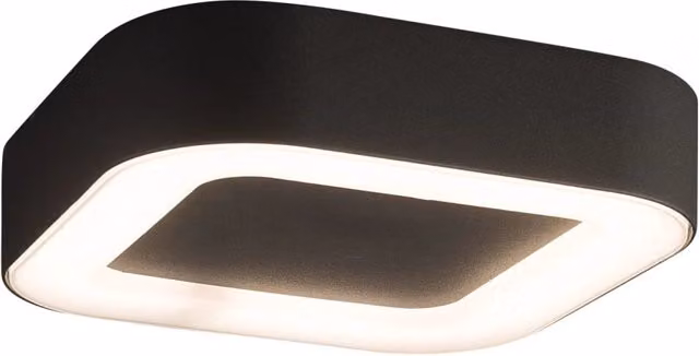 Plafoniera LED esterna Nowodvorski Lighting in alluminio nero per giardino e balcone IP54