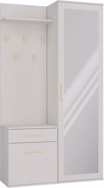 Guardaroba moderno DUO DUO bianco con ante in vetro e finitura opaca L 180 cm x P 50 cm x H 180 cm