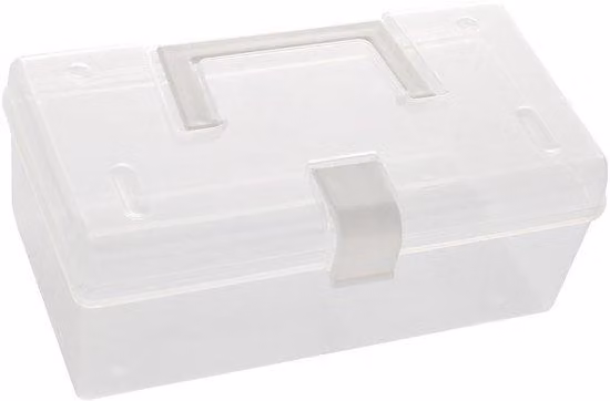 Contenitore trasparente con coperchio - Contenitore multifunzionale - Maniglia - Ampio spazio di stoccaggio - Realizzato in plastica di alta qualità - Contenitore