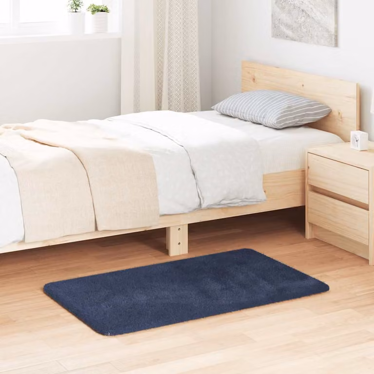 Tappeto Shaggy a Pelo Lungo vidaXL NAVARRA Blu Marino L: 100 cm, P: 60 cm