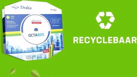 Cavo di installazione Draka E2PRB single core verde e giallo, lunghezza 100 m