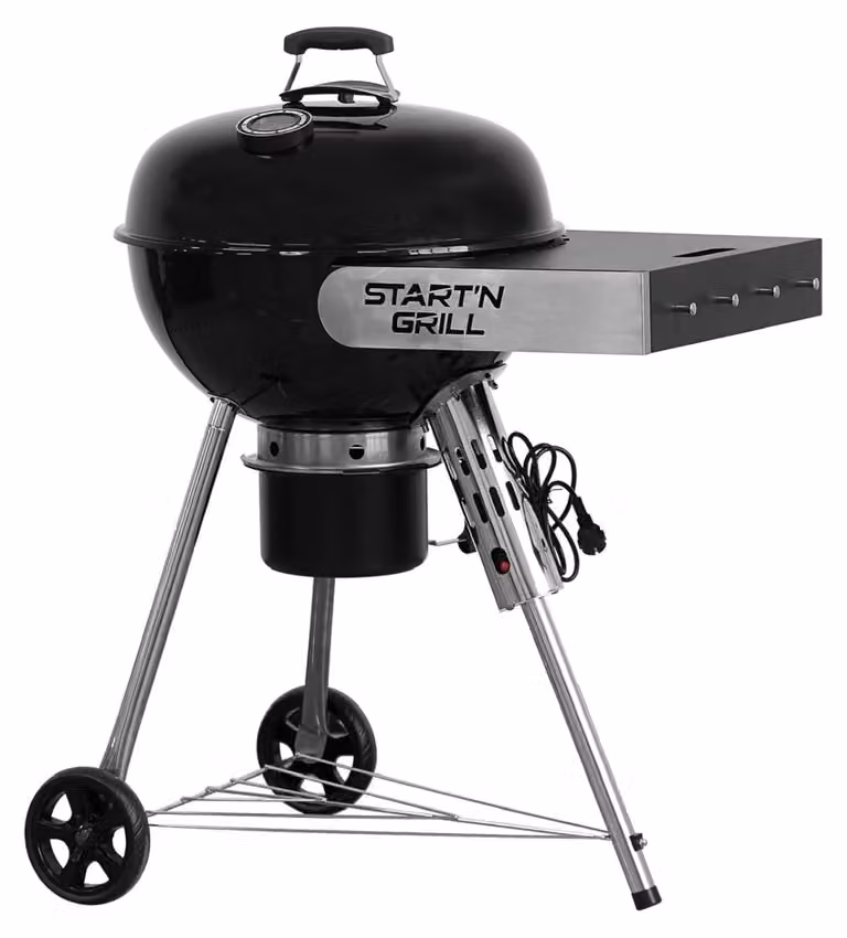 Barbecue a carbone a bollitore - Accensione automatica - Potenza di 2000 Watt - Diametro di 57 cm - Acciaio smaltato