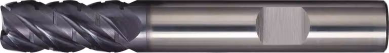 Fresa a gambo DIN 6527 L tipo NF-UNI Diametro nominale 12 mm VHM TiAlN 45 DIN 6535 HB Numero di taglienti 4 lunga