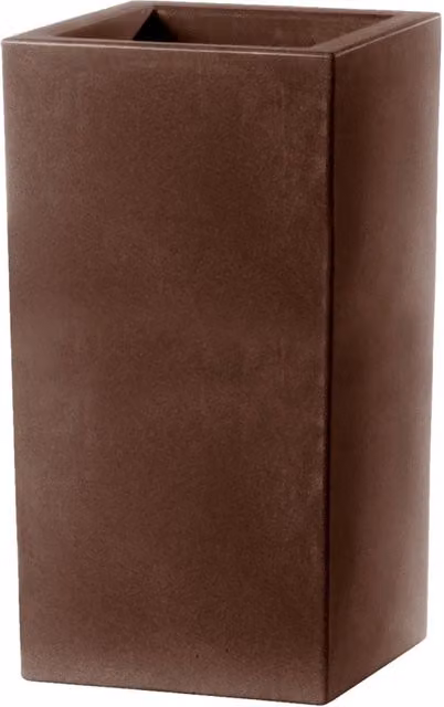 Vaso Schio Cubo Alto Teraplast Colore Bronzo L/P/H: 40 x 40 x 80 cm