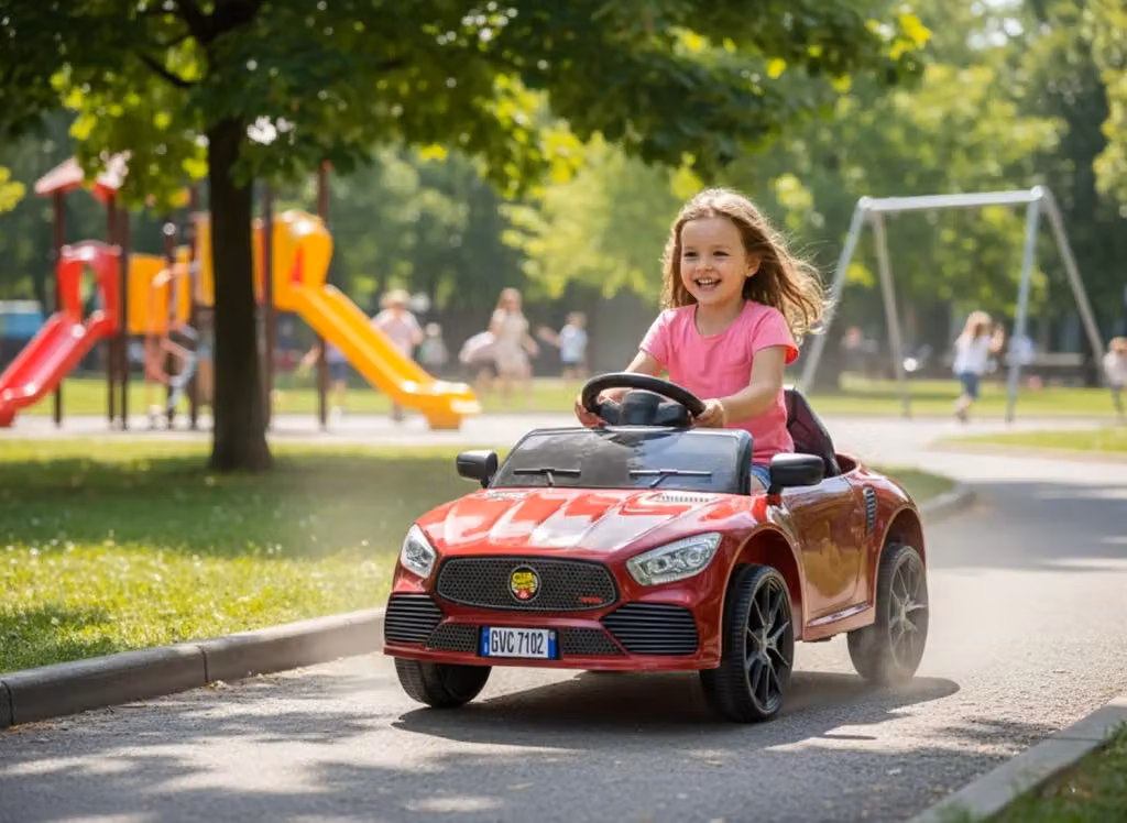 Macchina Elettrica per Bambini Deluxe Giordanoshop con Telecomando, Batteria Ricaricabile 12V 4,5Ah, Luci e Suoni, Rosso – 2