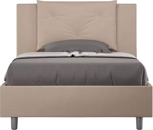 Letto 1 Piazza e Mezzo 120x190 cm Senza Rete Appia Tortora