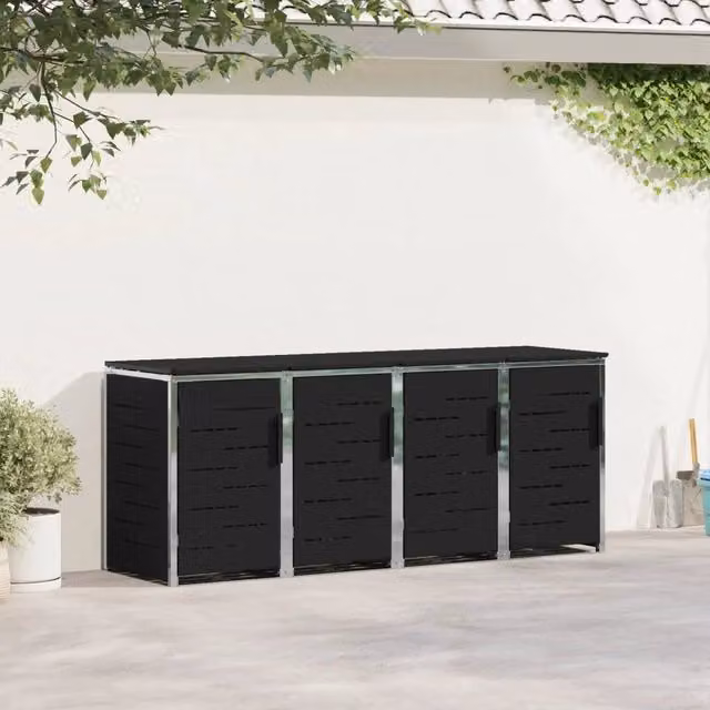 Stoccaggio contenitore a ruote for 4 Bins 240L Acciaio Inox 3422239