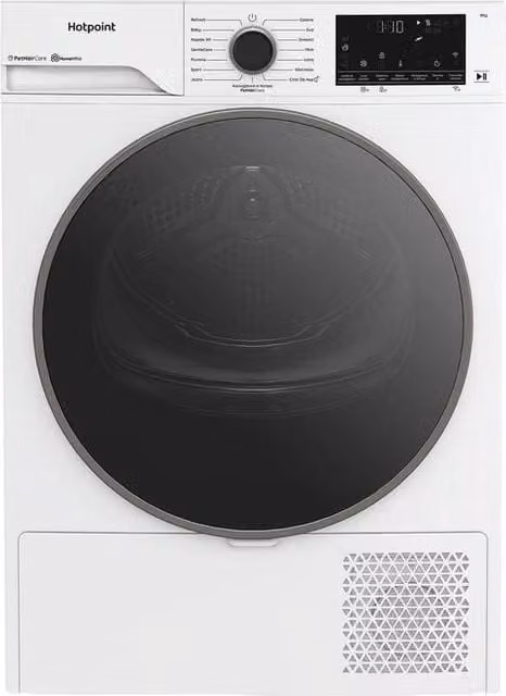 Asciugatrice a pompa di calore Hotpoint Délica HPT 96D BS IT, capacità 9 kg, Classe A, Wi-Fi, colore Bianco, L: 60 cm, P: 60 cm, H: 85 cm