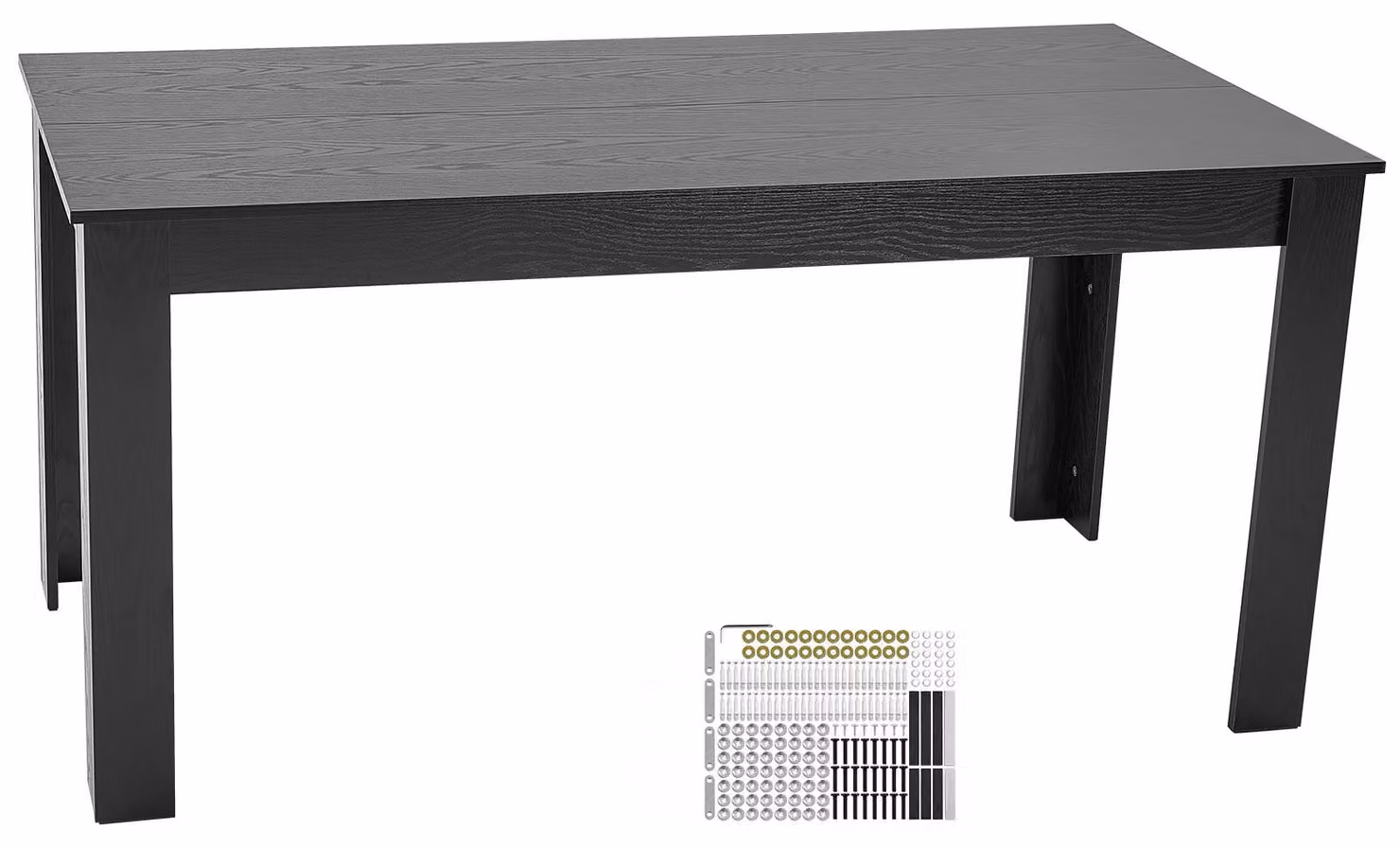 Tavolo rettangolare SucceBuy per sala da pranzo o cucina, tavolo in legno (160 cm / capacità di carico 150 kg) per 4-6 persone, stile rustico, ideale per cucina, soggiorno o casa, colore marrone (solo tavolo)