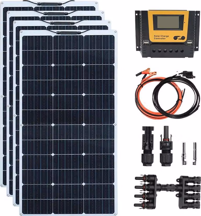 Modulo solare, materiale monocristallino, alta efficienza, 400W 12V