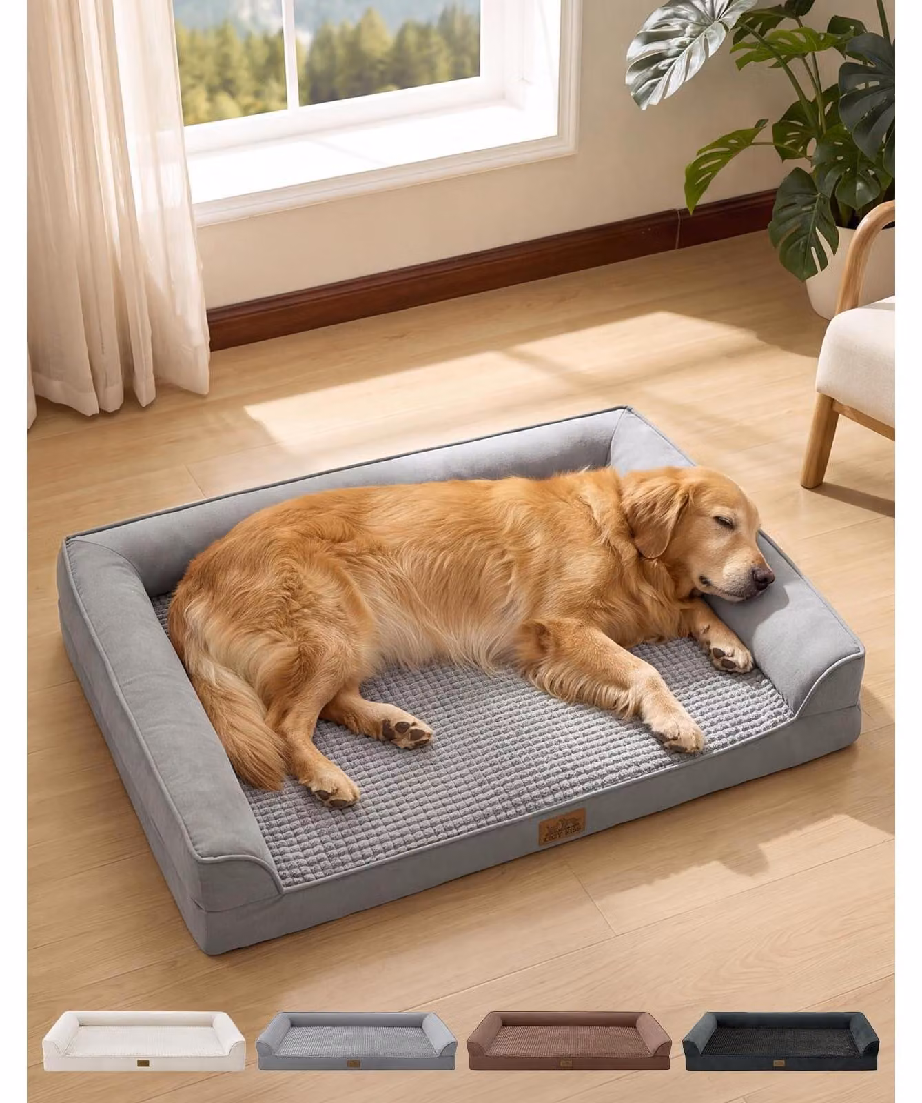 Cuccia ortopedica per cani - Cuccia XL - Grigio - Per auto e esterni