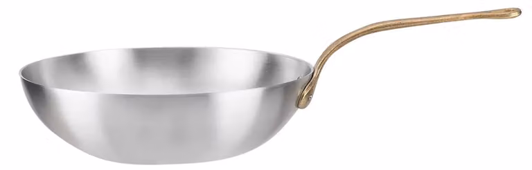 Wok saltapasta in alluminio con un manico in ottone linea Academy Class, diam. 28 cm