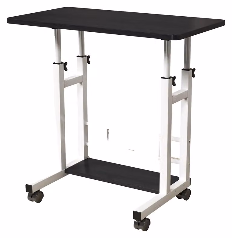 Scrivania regolabile in altezza, design portatile, facile da montare, nera