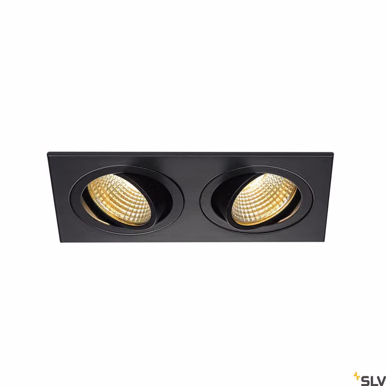 Nuovo Tria 155 Set luce da incasso nera angolare LED 2700K incl. driver 2-flame