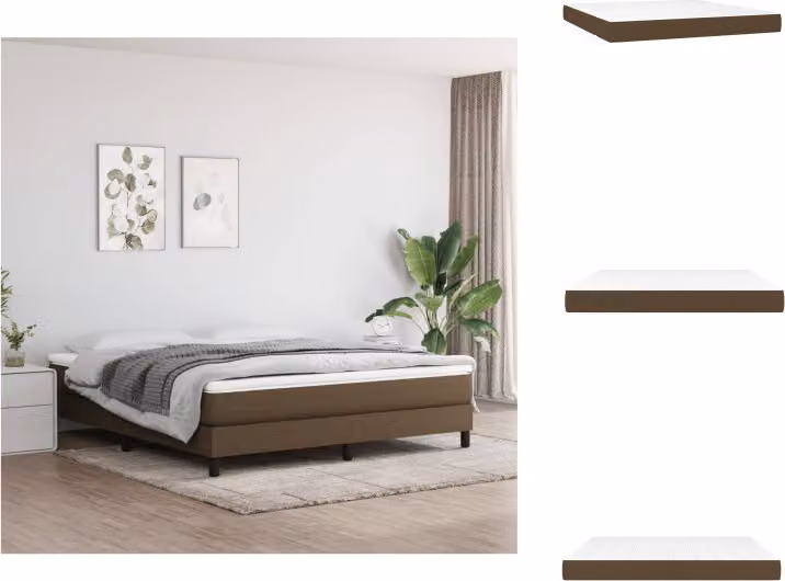 vidaXL Materasso a molle insacchettate in tessuto marrone scuro 180x200x20 cm - Materassi