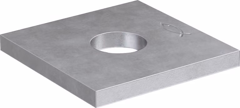 piastra di collegamento fischer FFF 1 zincata a caldo 25 pz