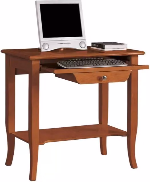 Scrivania con un cassetto in legno noce arte povera Mobili 2G L: 85 cm, P: 49 cm, H: 79 cm – 3