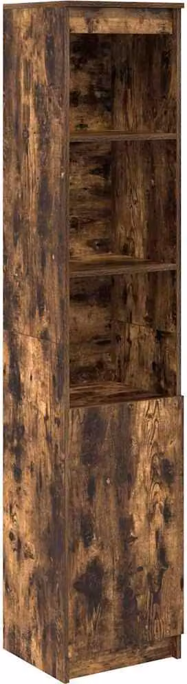 Credenza Rovere Fumo 37,5x35x180 cm in Legno Multistrato