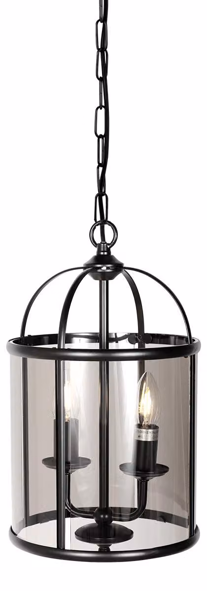 Lampada a sospensione - nero - Pimpernel - vetro metallo - Ø 23cm - E14 - 5971ZW - Steinhauer