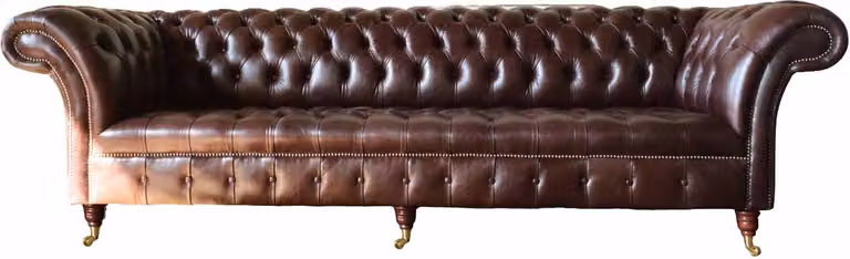 Sofa Chesterfield Couch Polster Sitz Leder Couchen Braun Designer