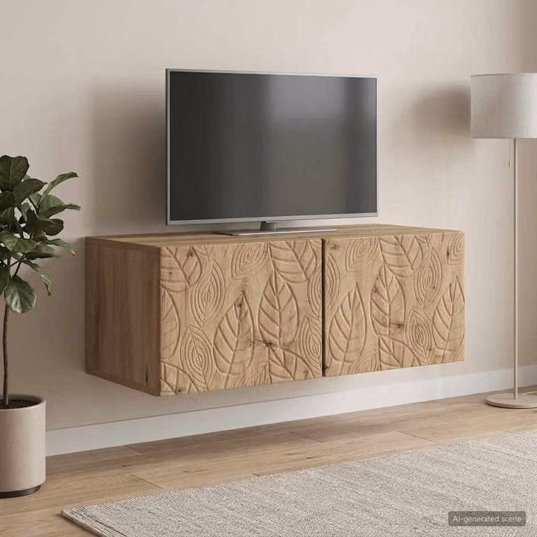 vidaXL Mobile Porta TV da Muro in Rovere Artigianale Marrone, L 98 cm x P 41 cm x H 30 cm