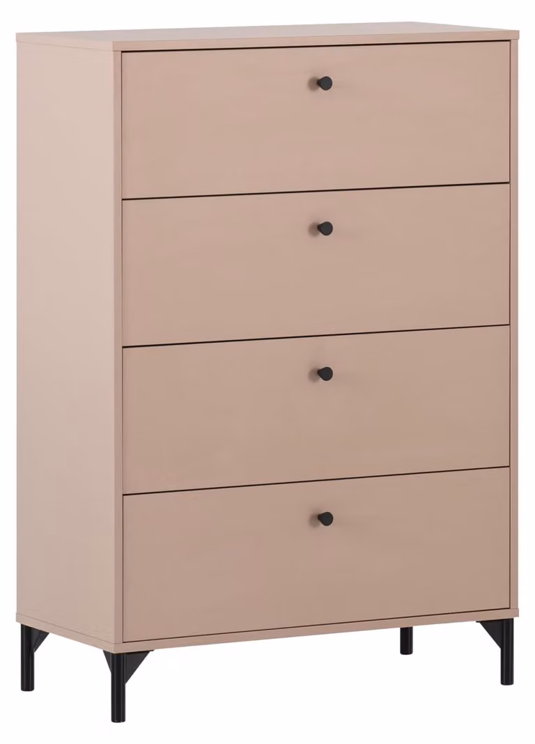 Comodino Schildmeyer Smash, color pesca, dimensioni 80,1 x 40 x 116,7 cm