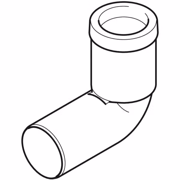 Curva per WC a pavimento con manicotto prolungato Geberit DM 110, grigio, confezione da 15 pezzi – 2
