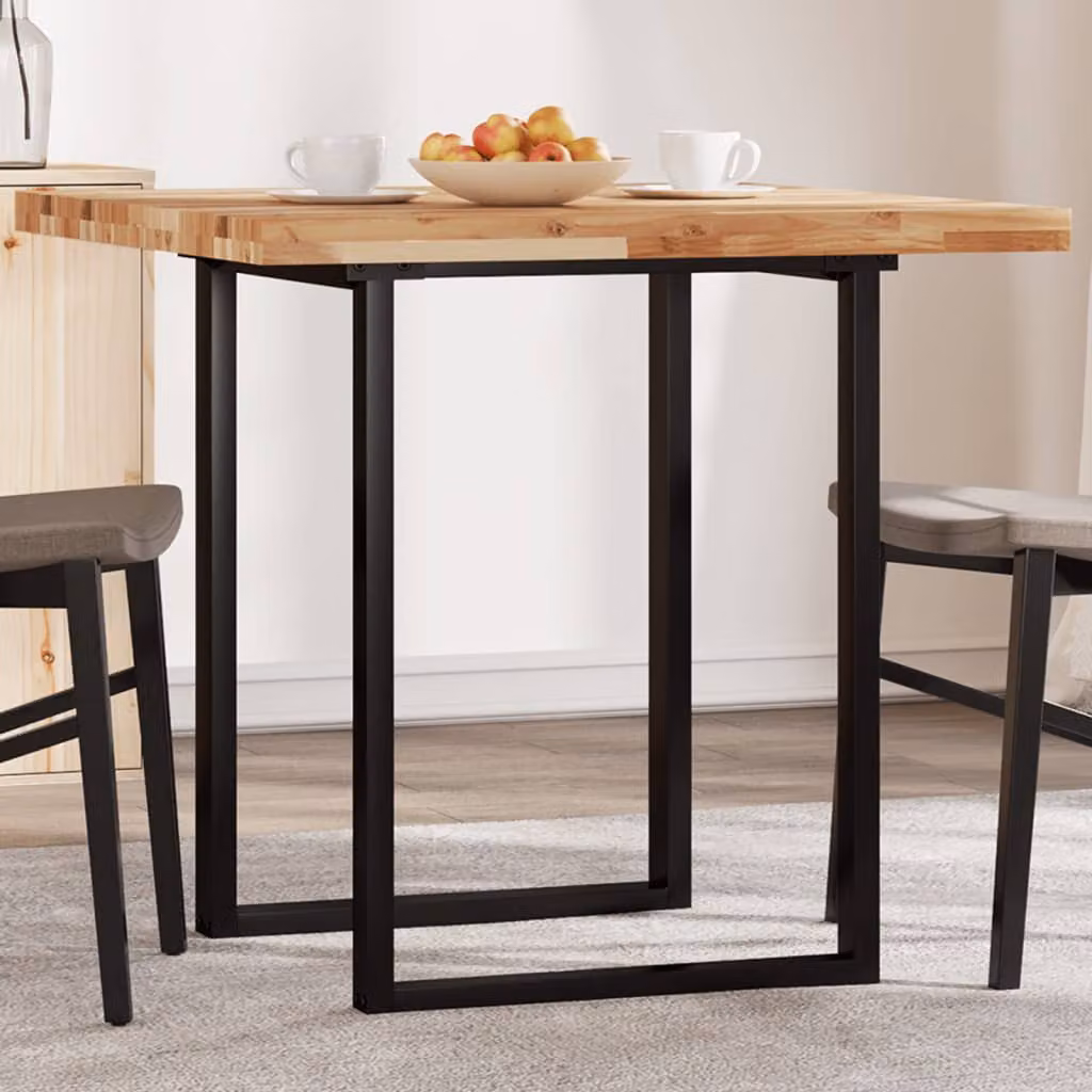 Piano Tavolo Quadrato in Legno di Acacia Oiled Marrone vidaXL L/P: 80 x 80 cm, H: 4 cm