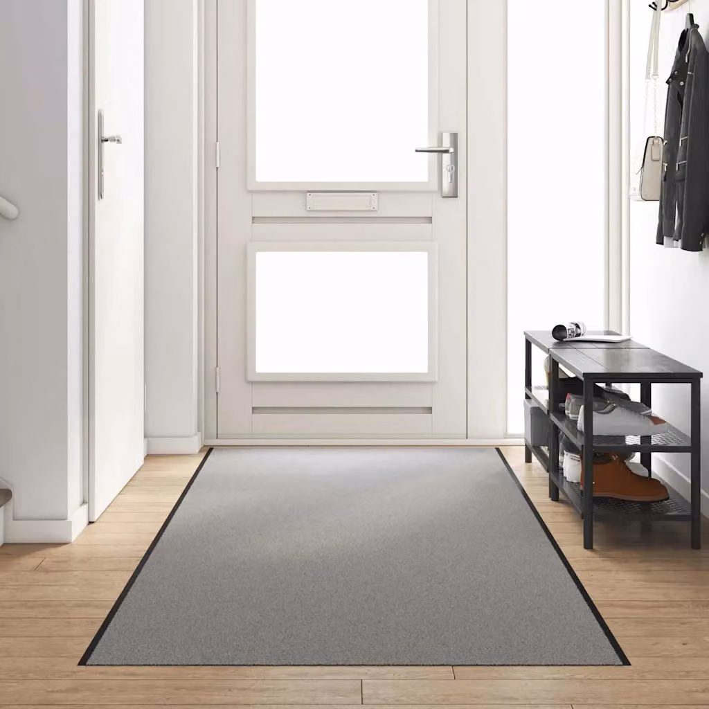 Tappetino moderno vidaXL rettangolare in poliammide grigio e nero L: 350 cm, P: 120 cm