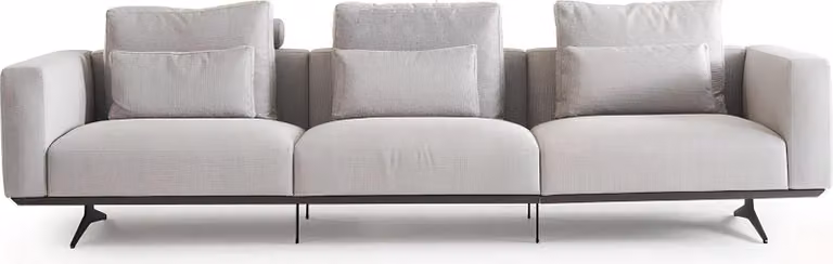 Wohnzimmer Design Sofagarnitur 4-Sitzer Couch Weiß Polstersofa