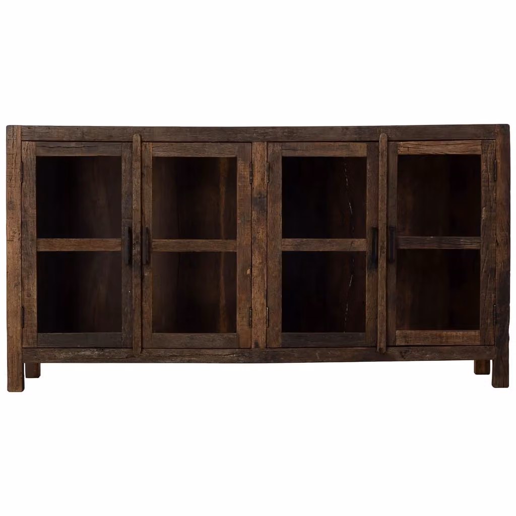 Credenza artigianale in legno Wanderlust Deco marrone stile rustico L: 170 cm, P: 40 cm, H: 90 cm – 2