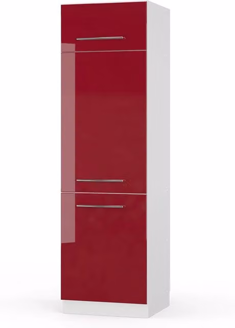 Armadio frigorifero Fame-Line Bordeaux lucido/Bianco 60 cm Vicco