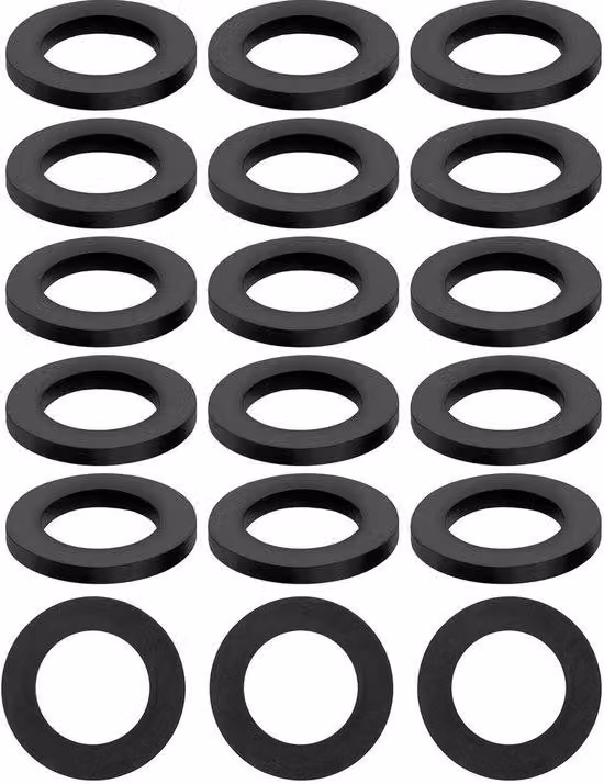 Guarnizione in gomma per rubinetteria doccia - 30 pezzi - 19 mm - nera - per rubinetteria doccia