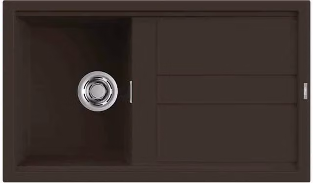 Lavello Elleci Incasso 1 vasca 86x51 Best 400 Granitek Espresso Marrone LGB40078