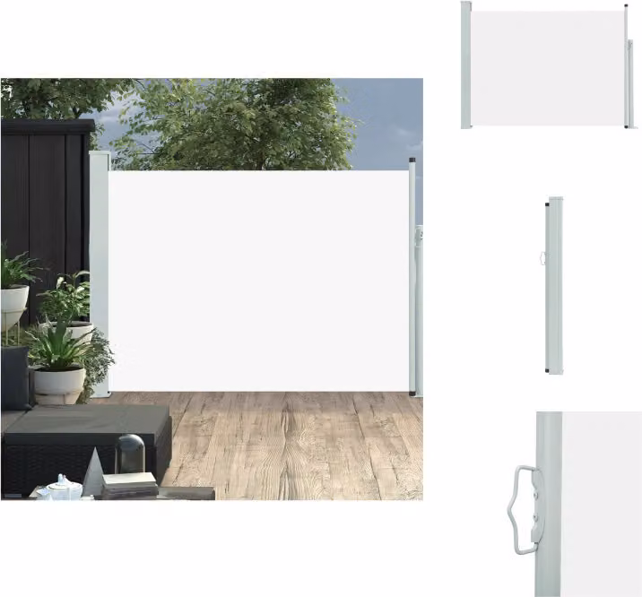 vidaXL Tenda laterale estensibile 100×500 cm crema - Ombrelloni e tende da sole