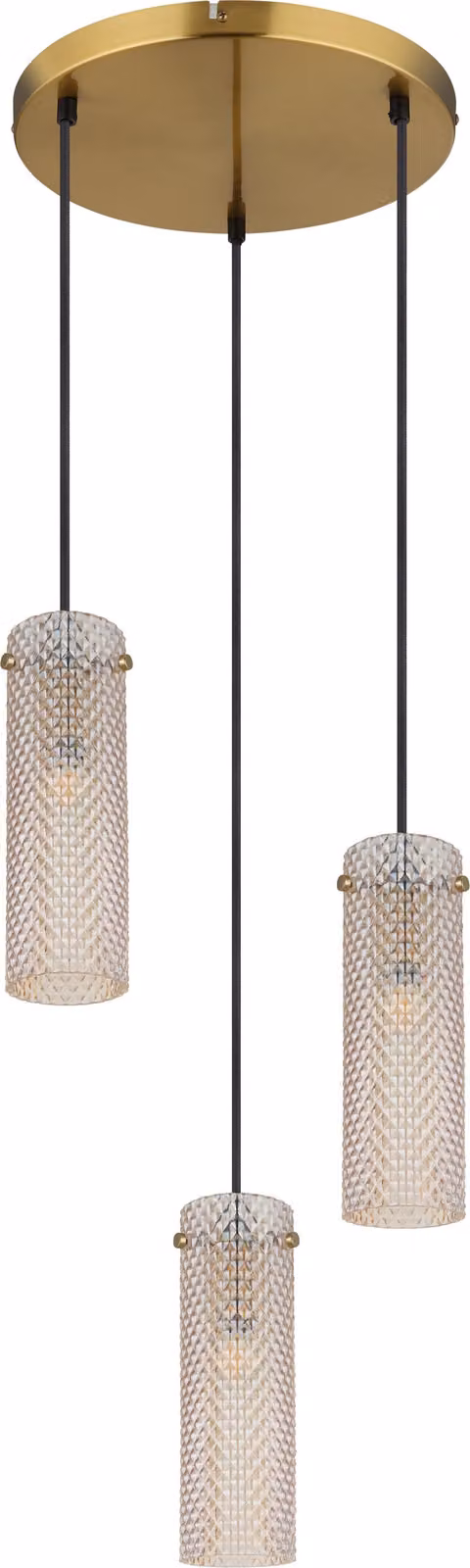 Globo Karolo E14 lampada a sospensione tripla 40W color oro, metallo Ø8cm 15775-3HR