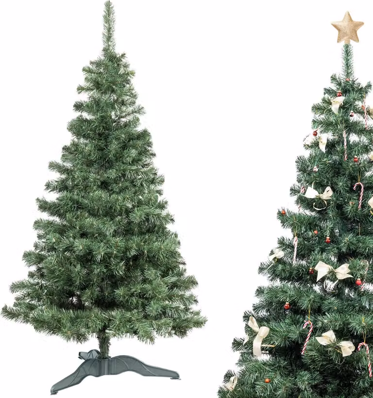 Creative Home Albero di Natale Artificiale 180 cm | Albero Realistico | Decorazione Natalizia Pieghevole | Rami Densi Verde Profondo con Base Stabile