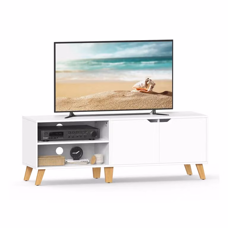 Mobile TV con Ante | VASAGLE, Bianco