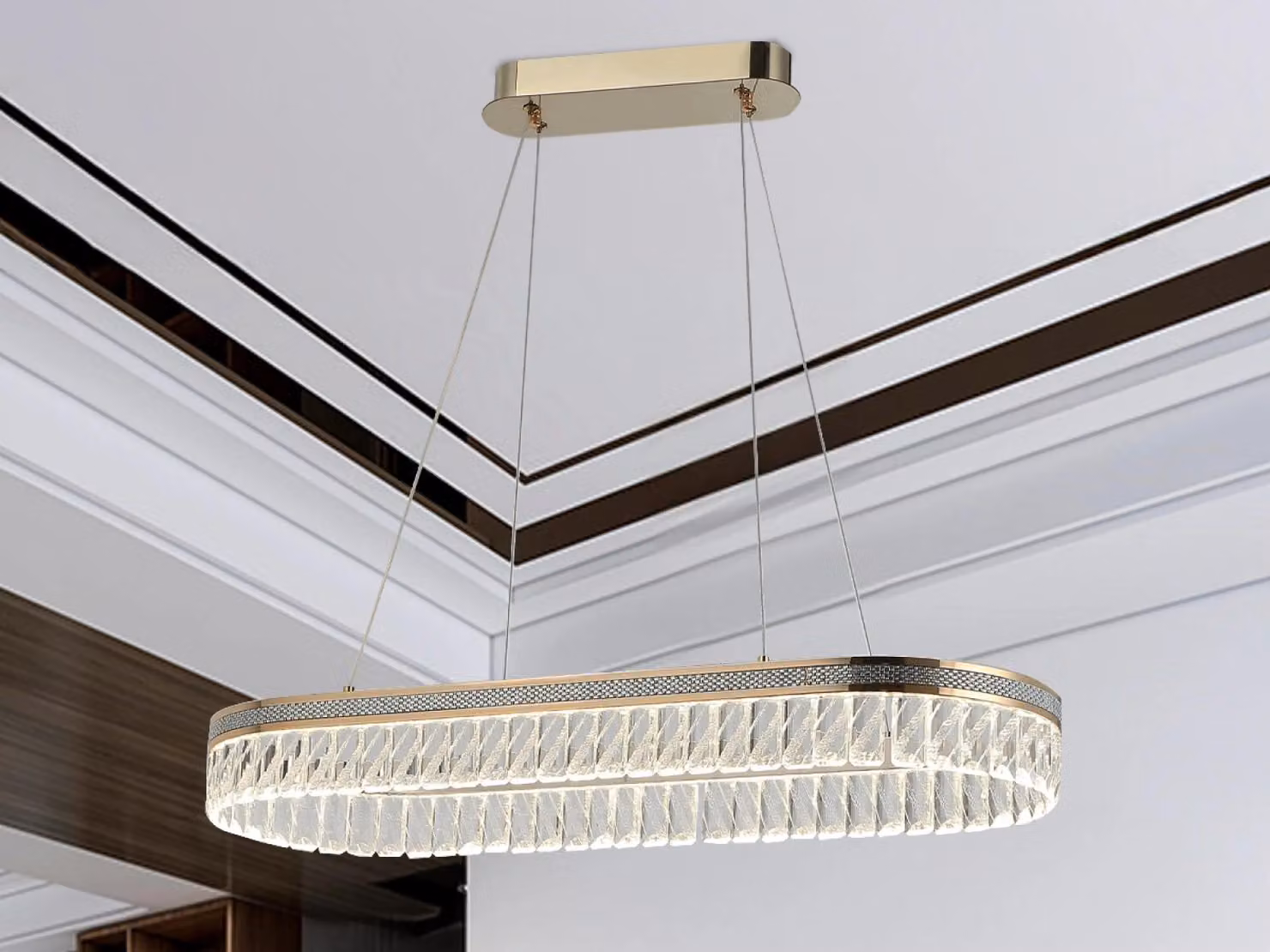 THALIA, lampadario a sospensione in cristallo - 50W