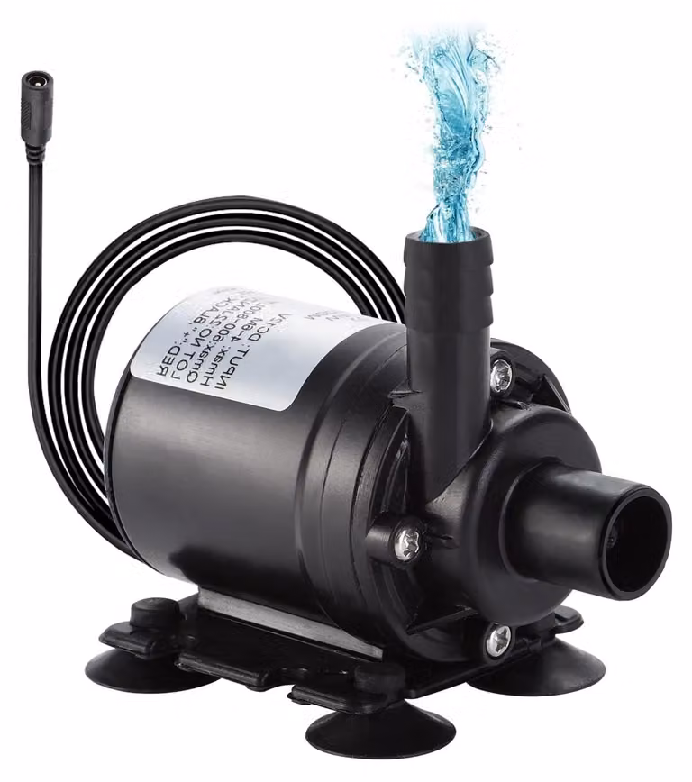 Pompa sommergibile da 12V DC, senza spazzole, portata di 800 litri/ora, altezza di sollevamento di 5 metri