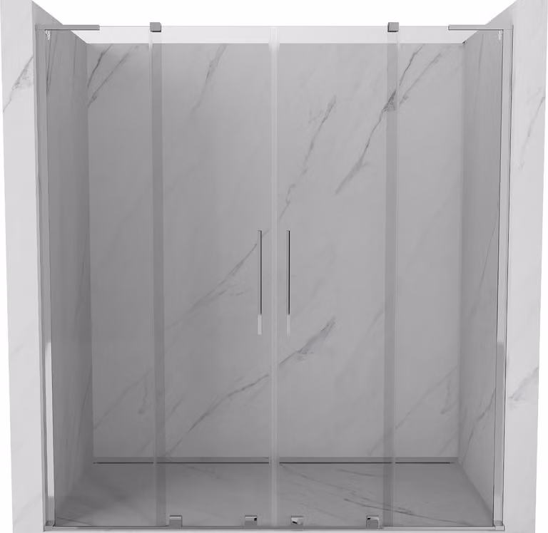 Mexen Velar L Duo porte doccia scorrevoli 170 cm, trasparente, cromo - 871-170-003-02-01