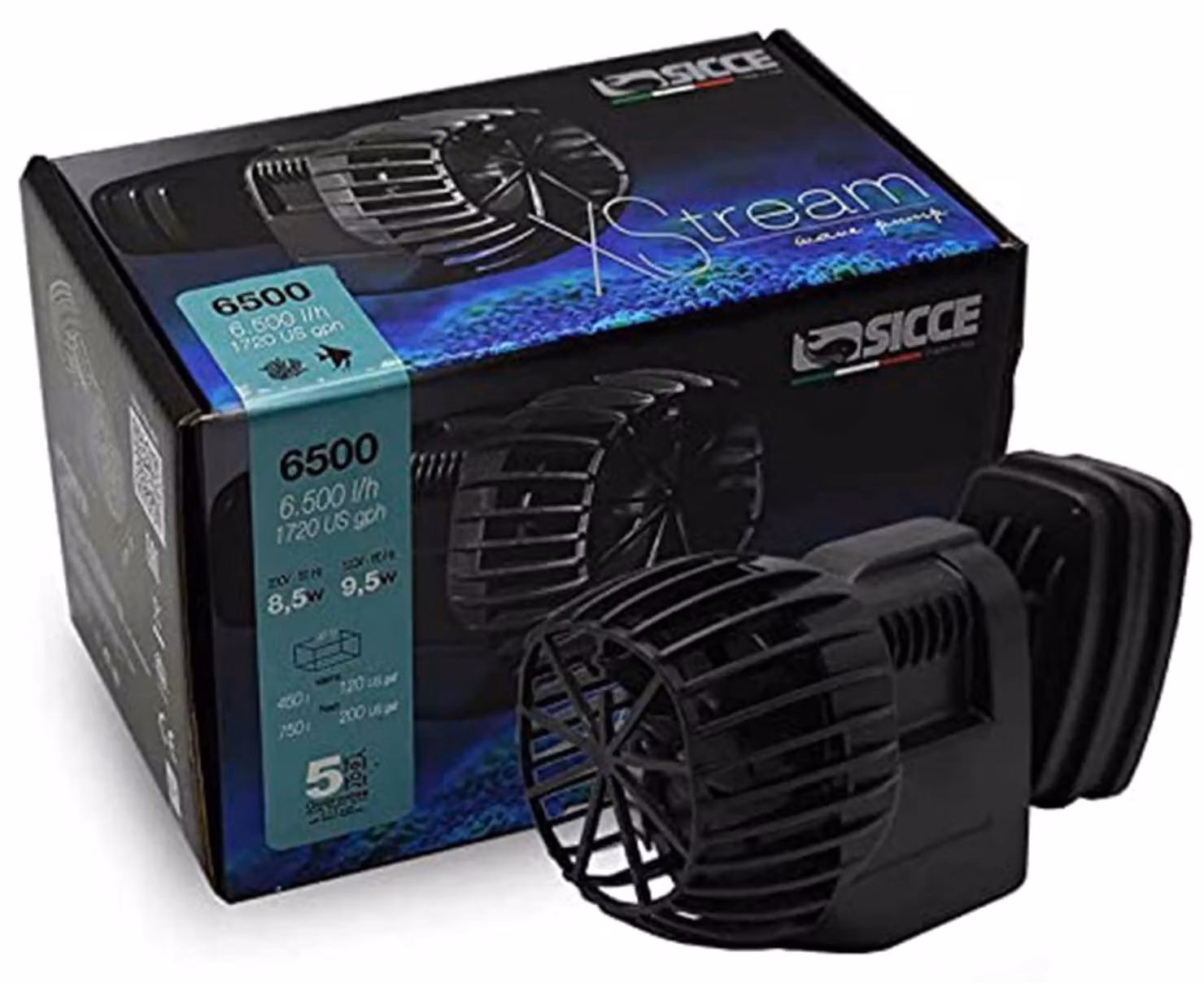 Pompe per acquari XStream, portata 6500 l/h, potenza 9,5 W