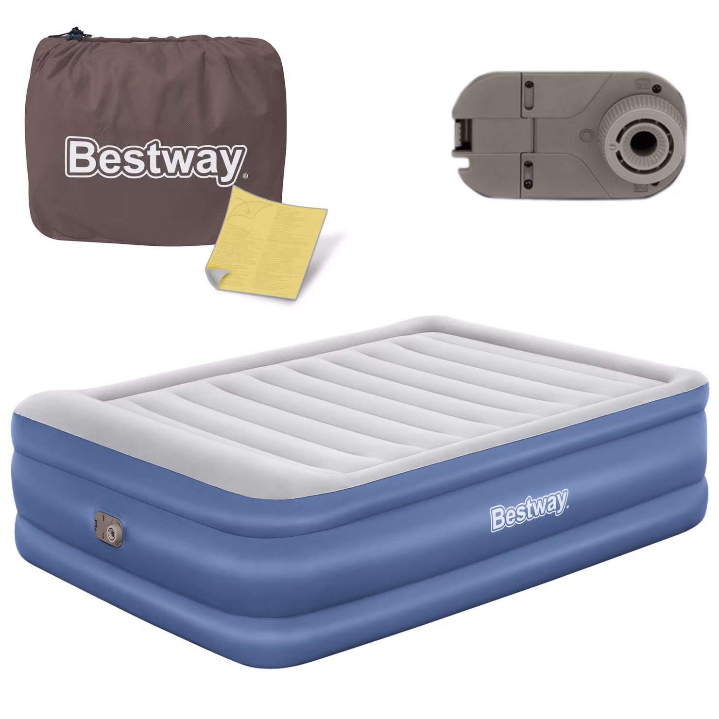 Materasso gonfiabile per due persone con pompa elettrica 203 x 152 x 61 cm Bestway 67690