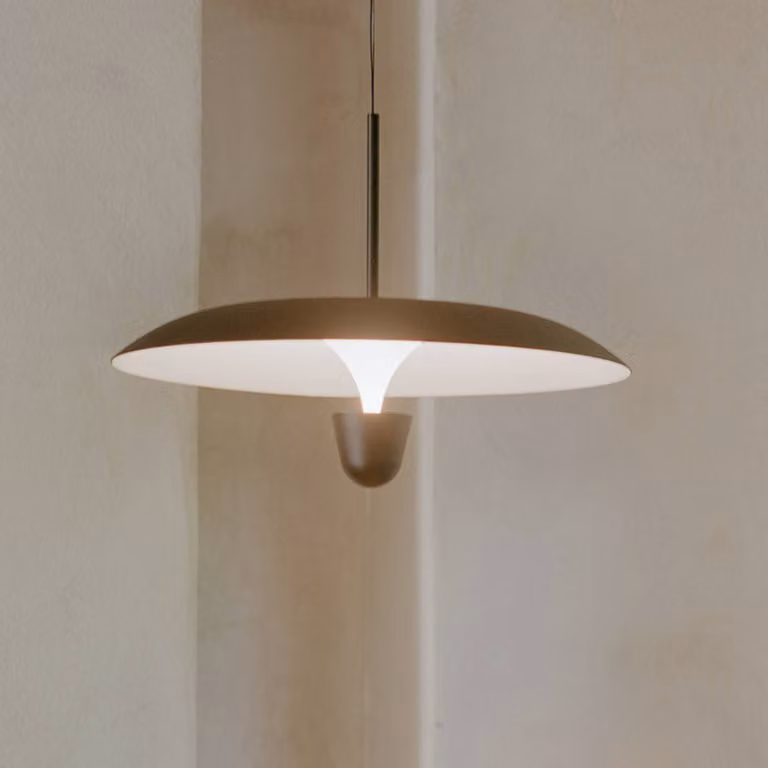 New Works Lampada a sospensione Kantarell, dimmerabile, Nero, Soggiorno / Sala da pranzo, Metallo, Design, Lampada a sospensione