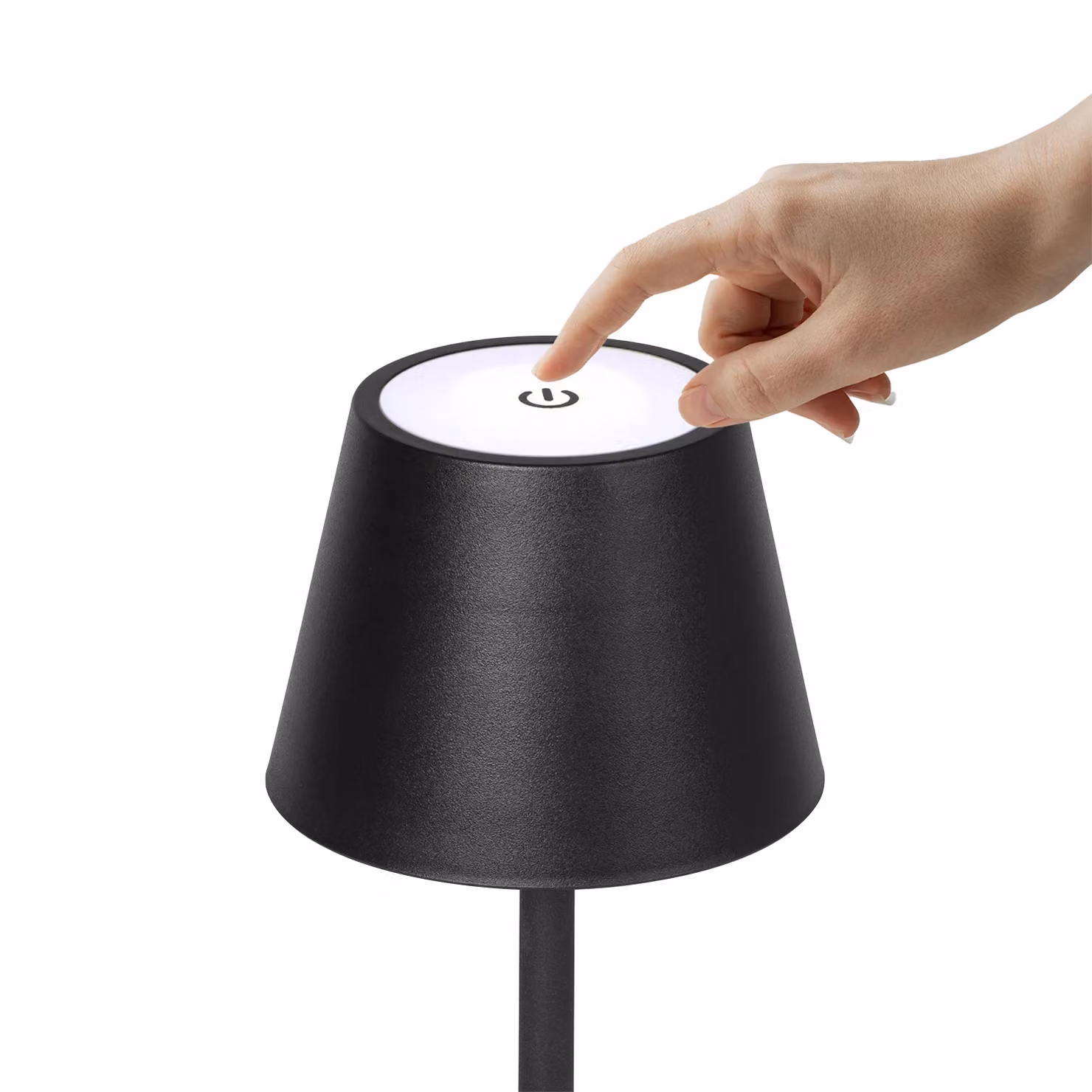 DICTROLUX Lampada LED da tavolo Penelope Black, Dimmerabile con Touch Control, H 36 cm, Diametro 11,5 cm – 2